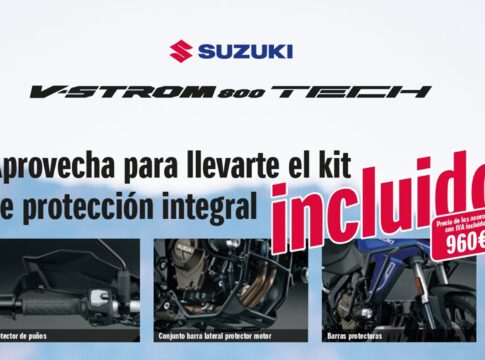 La compra de una V-STROM 800 TECH ahora tiene premio: Un kit de protección integral