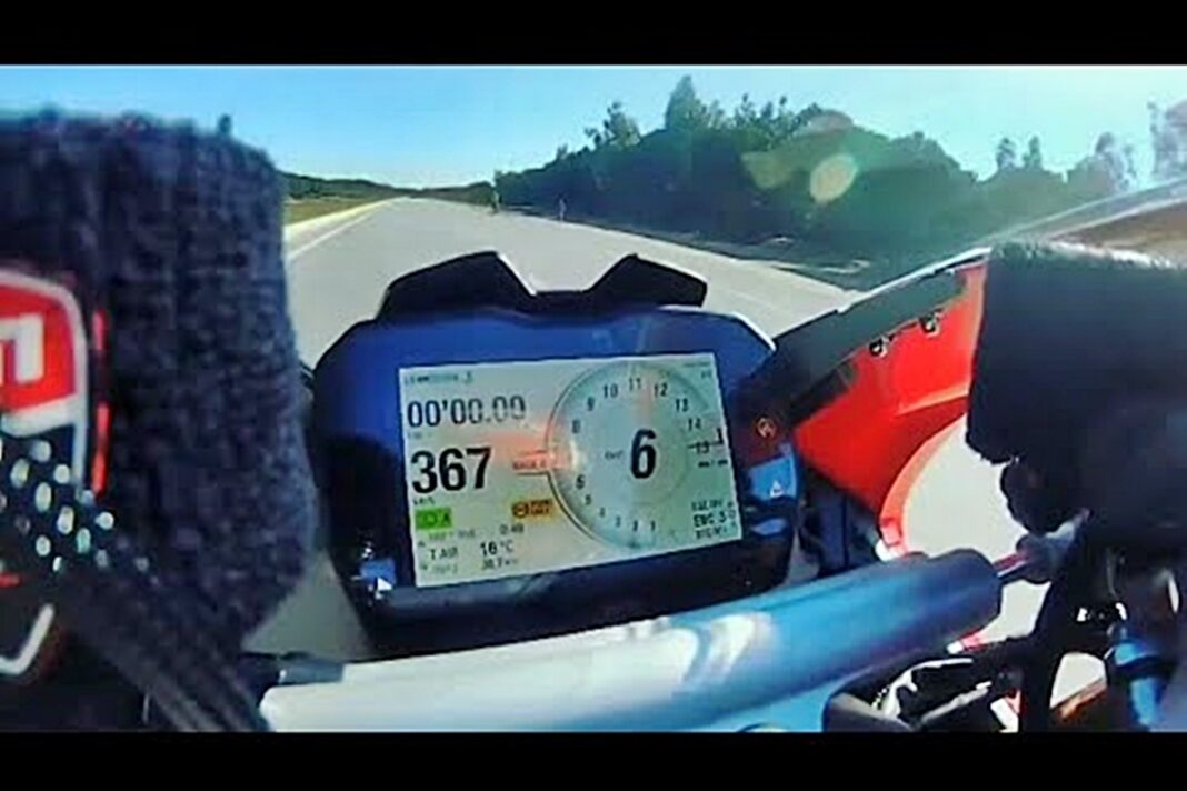 Panigale V4S a 367 km/h