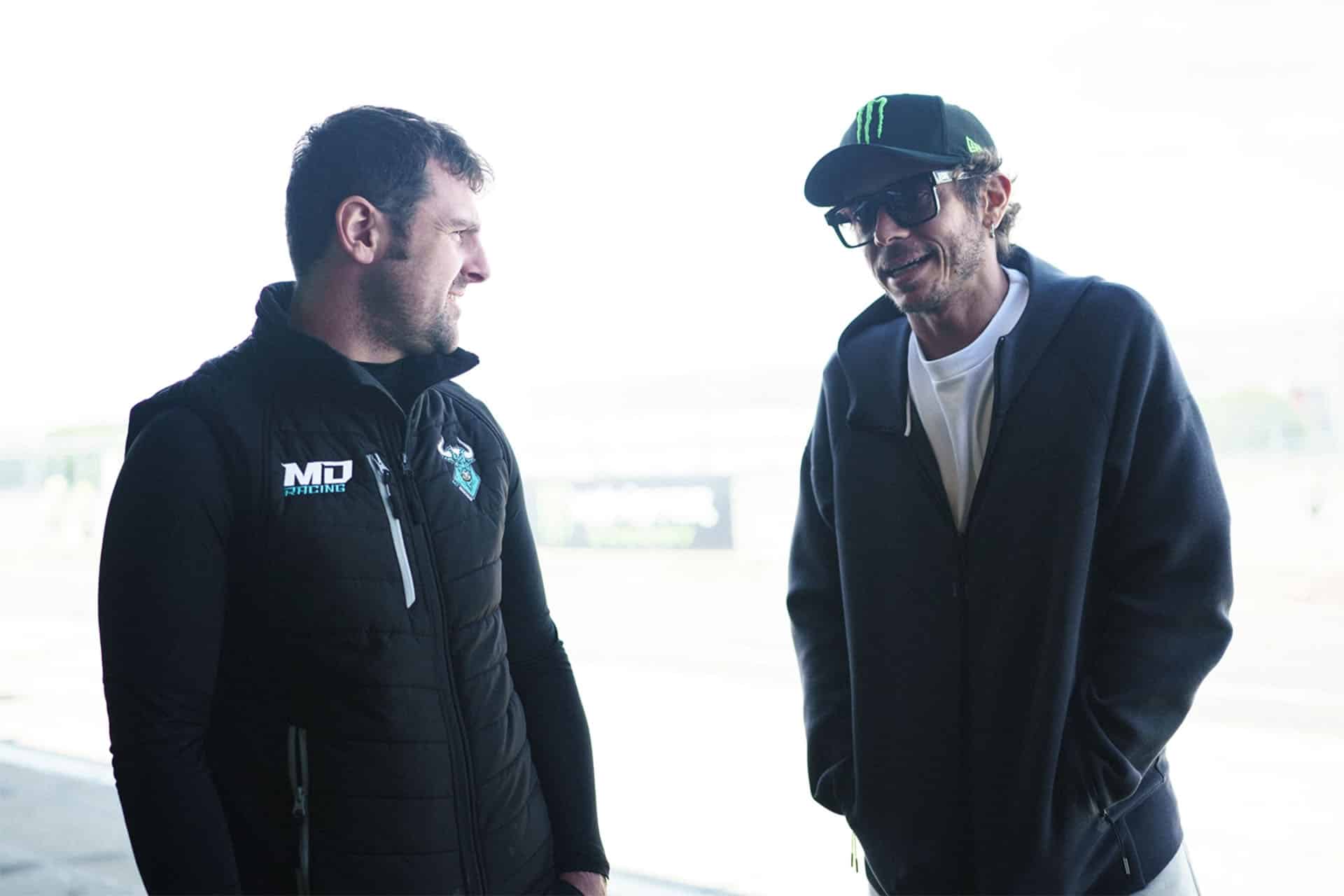 Valentino con Michael, los dos pilotos más exitosos de sus disciplinas en la era moderna