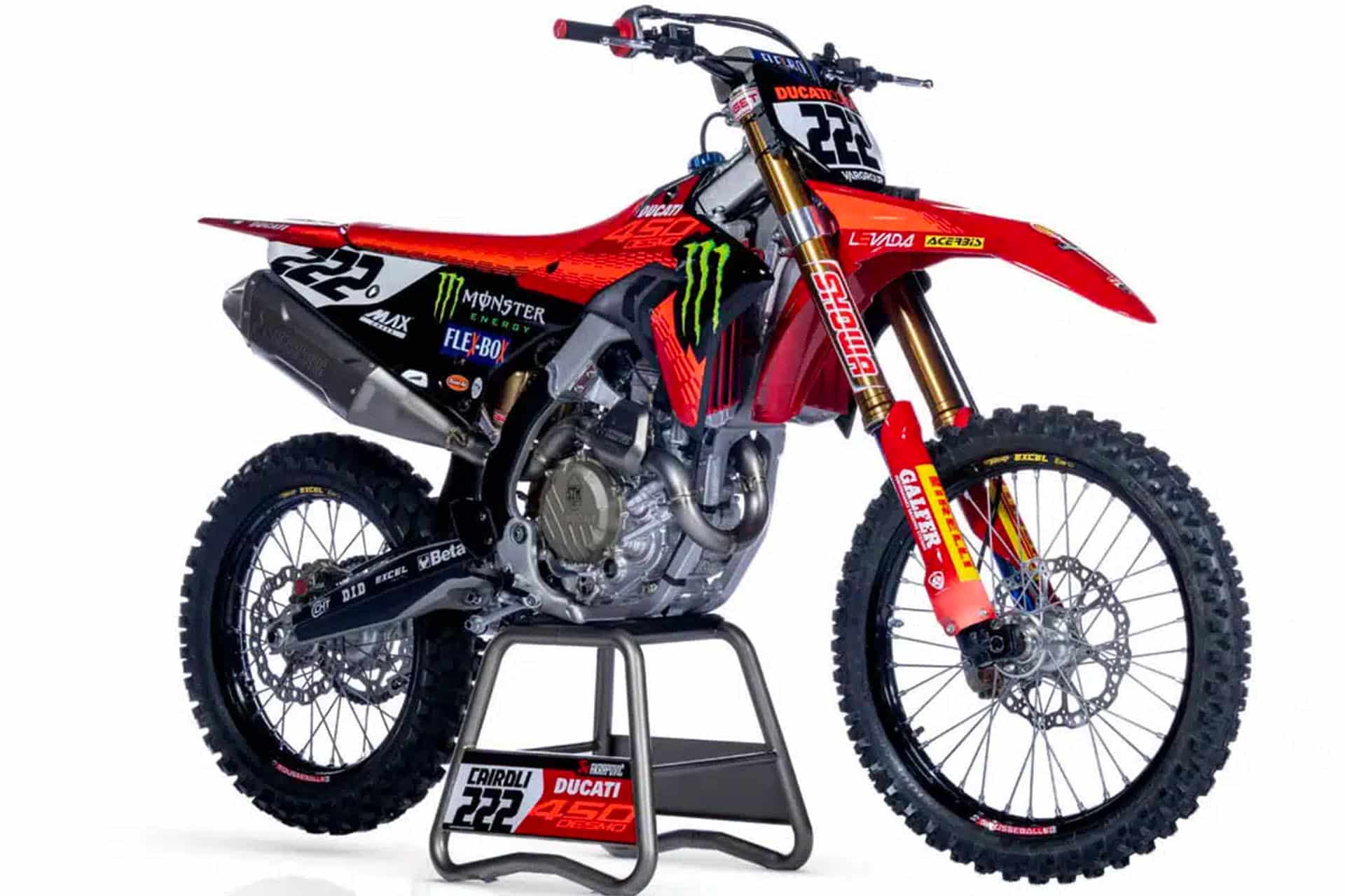 La Ducati Desmo450 MX se expondrá junto a la bicicleta en el WDW