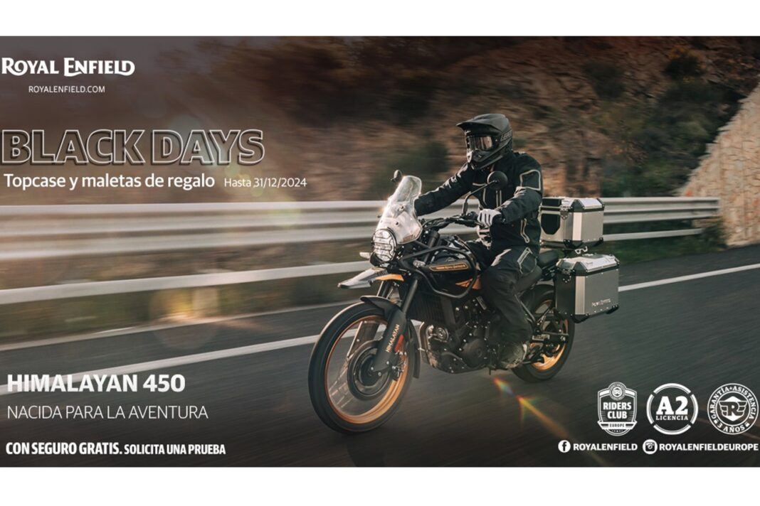 Estrenar una Himalayan 450 es mucho mas sencillo, y económico, con los Black Days de Royal Enfield