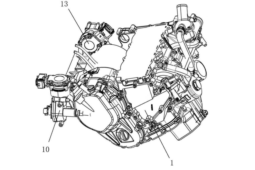 El nuevo motor tricilíndrico de QJMotor al descubierto tras la filtración de algunas imágenes del registro de patentes
