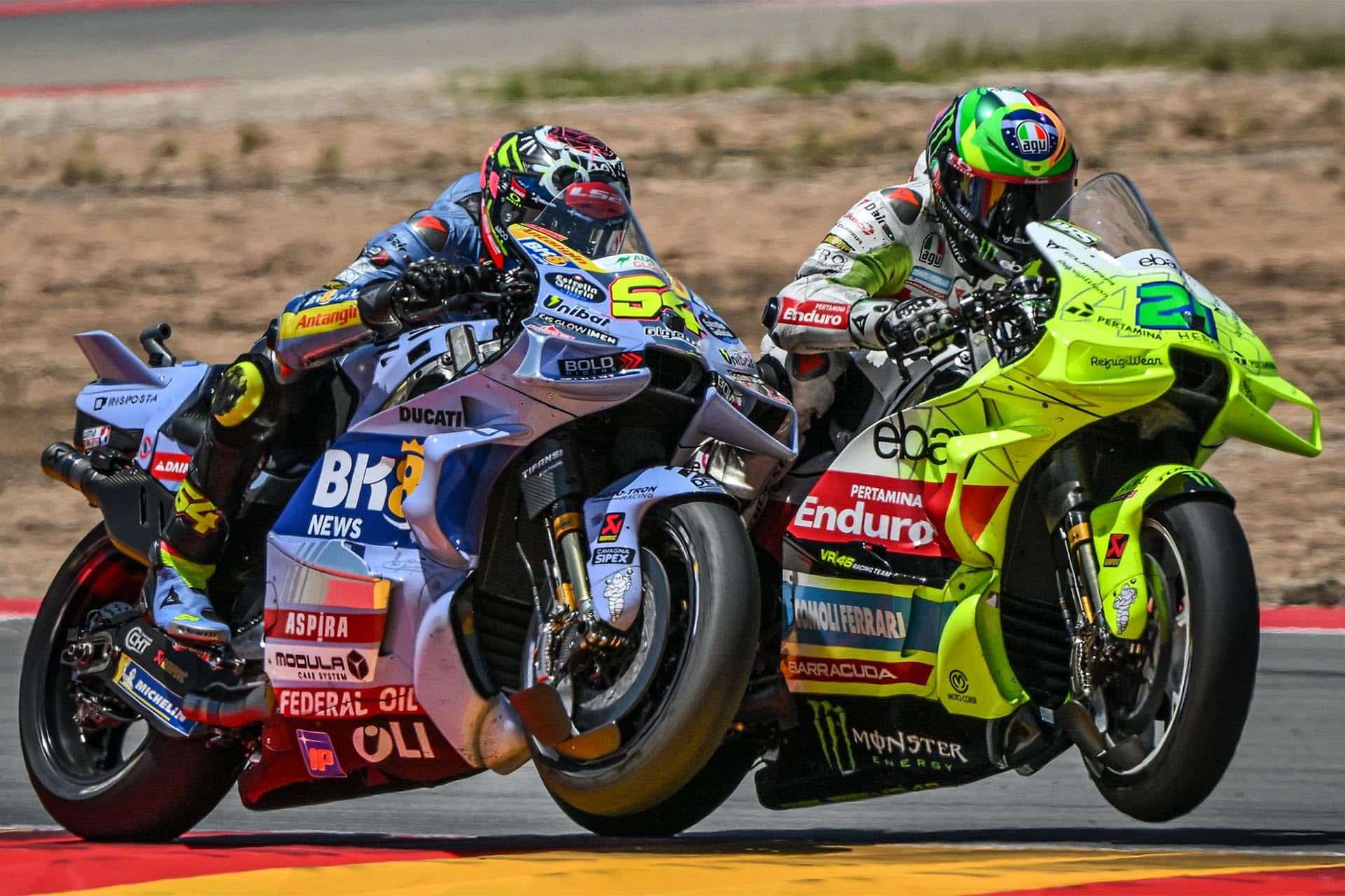 La batalla entre las Ducati está siendo espectacular