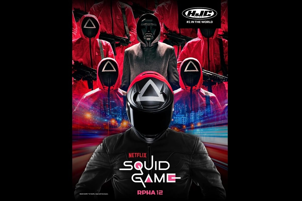 HJC presenta el novedoso RPHA 12 Squid Game, su nuevo casco en colaboración con la famosa serie “El Juego del Calamar”