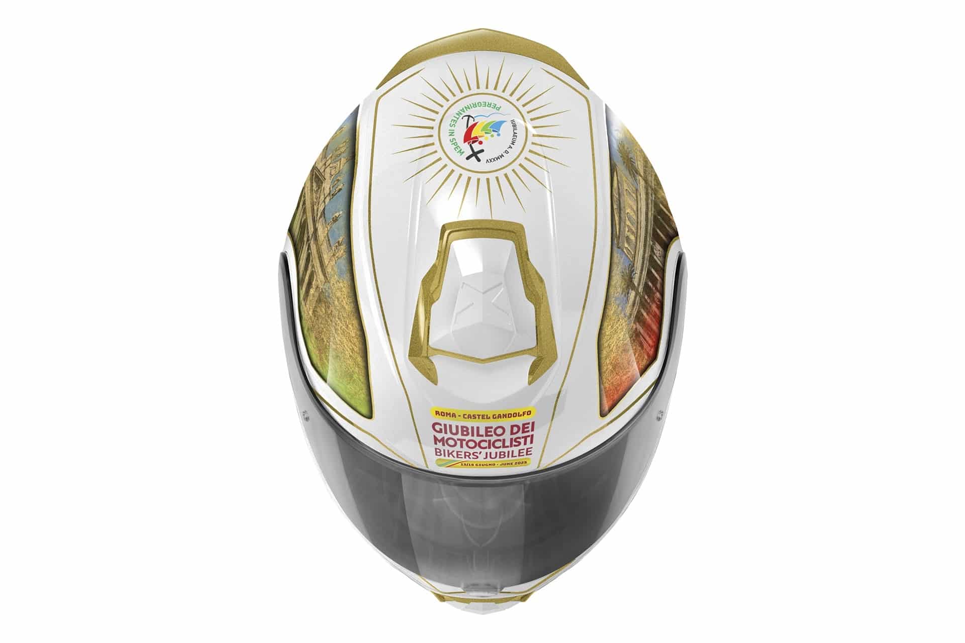 GIVI entrega un casco X.27 personalizado al Papa León XIV con motivo del Jubileo 2025