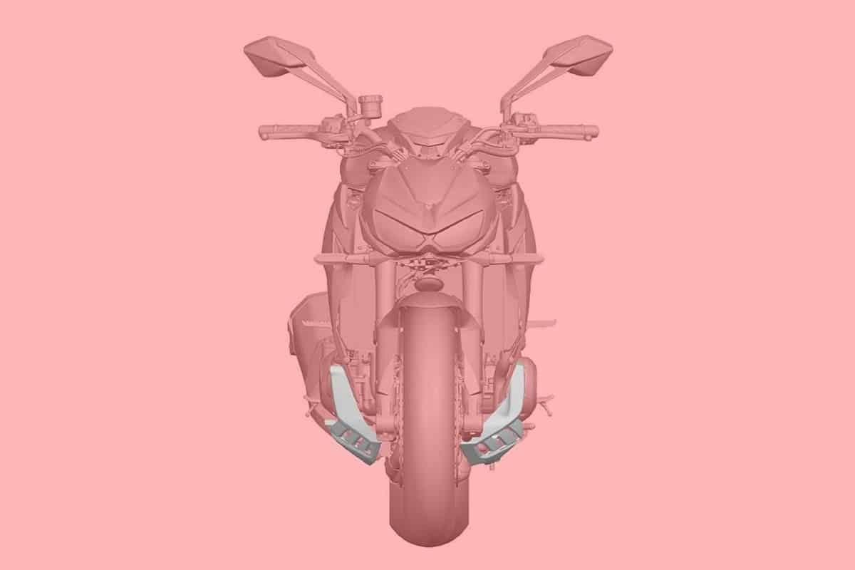 Z1100 2026: Kawasaki presenta el diseño final del modelo ante el registro europeo de patentes