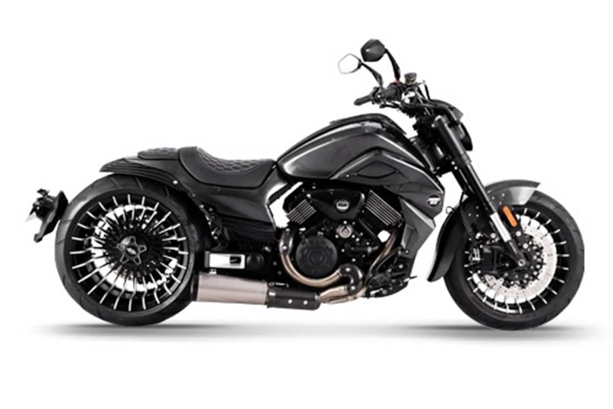 Timberwolf 800: Neumático trasero de 310 mm, basculante monobrazo y suspensión neumática… Asi luce el primer modelo de la nueva marca china Marshal