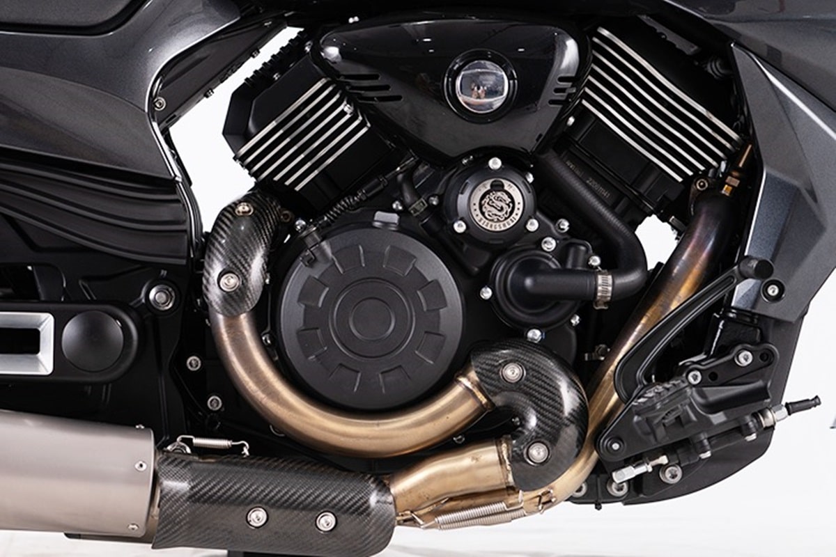 Timberwolf 800: Neumático trasero de 310 mm, basculante monobrazo y suspensión neumática… Asi luce el primer modelo de la nueva marca china Marshal