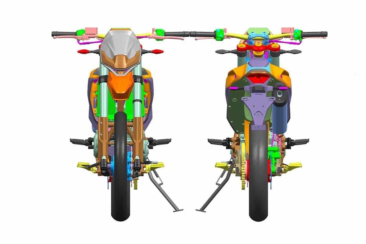 Los diseños muestran las diferencias entre las dos motos