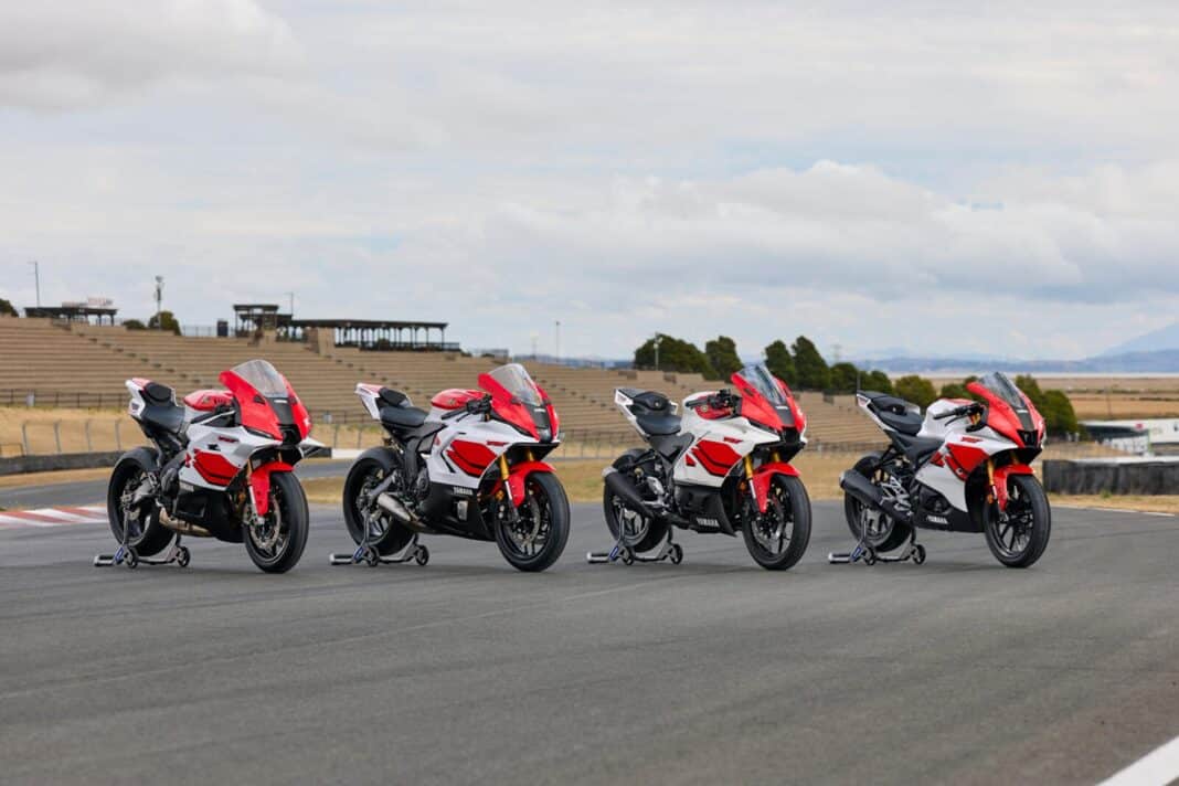 La gama Supersport de Yamaha se viste de gala con los colores especiales 70º Aniversario