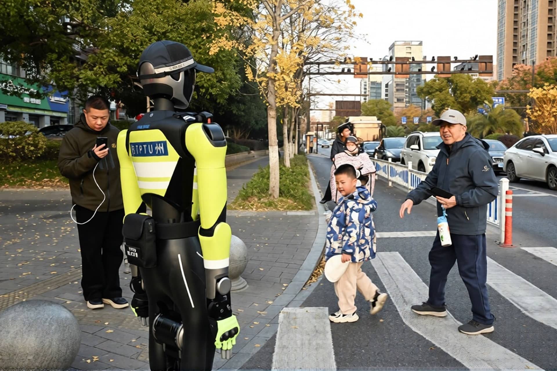 Los guardias de tráfico chinos empiezan a ser sustituidos por robots… No es broma