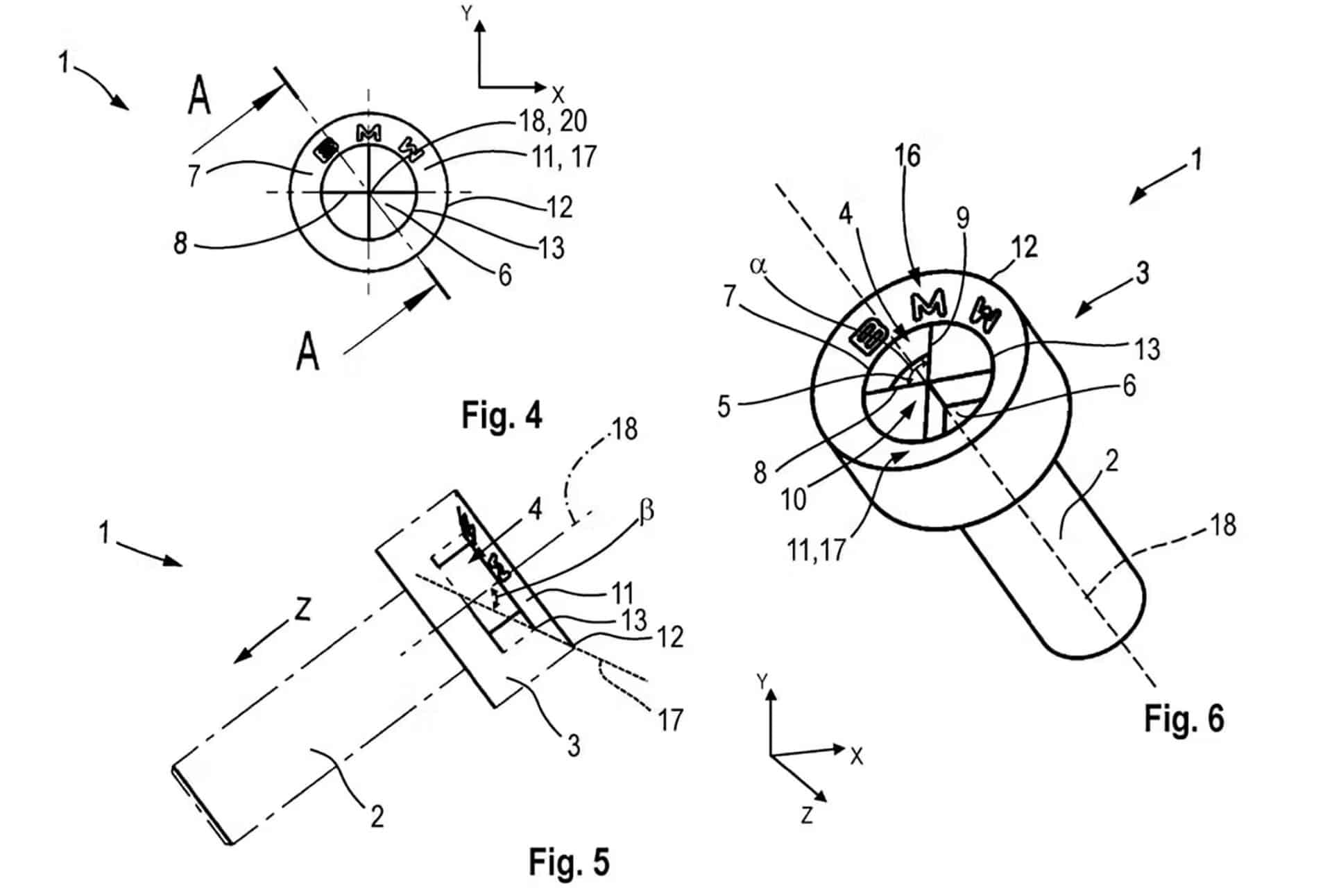 Patente cabeza de tornillo BMW