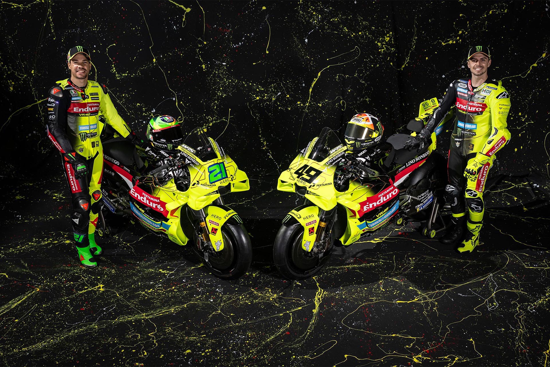 Amarillo y negro, día y noche, sol y luna… VR46