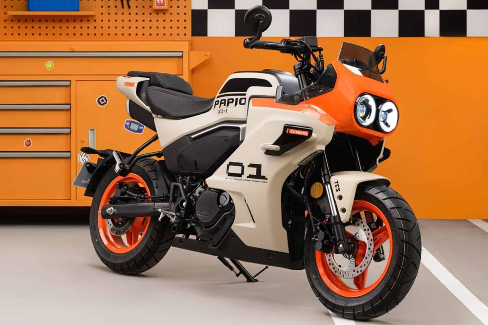 Nueva Papio XO-1 Racer: CFMoto “radicaliza” la imagen de su llamativa minimoto