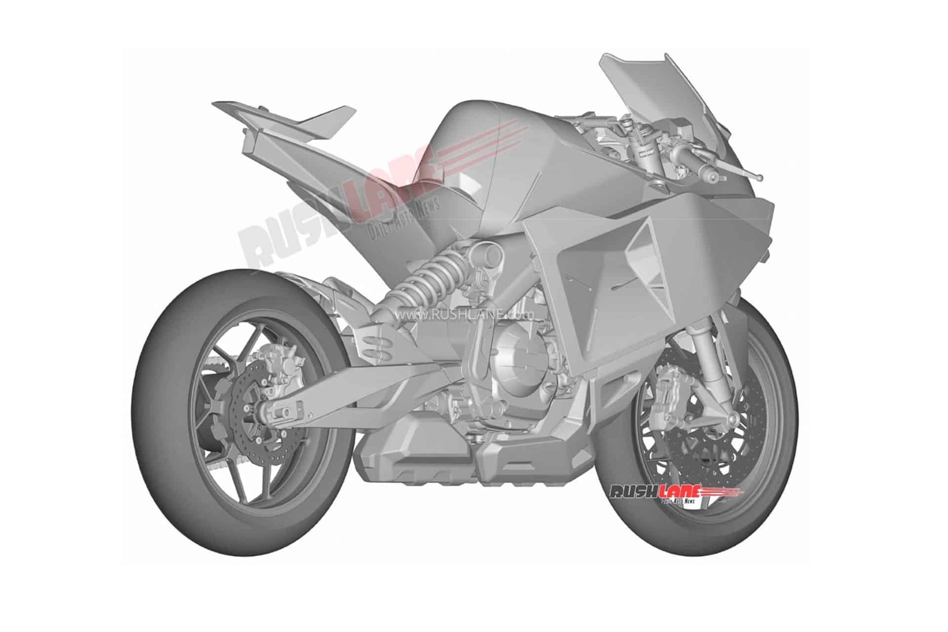 Se filtran las imágenes del registro de patentes del Tangent RR concept presentado en EICMA 2025