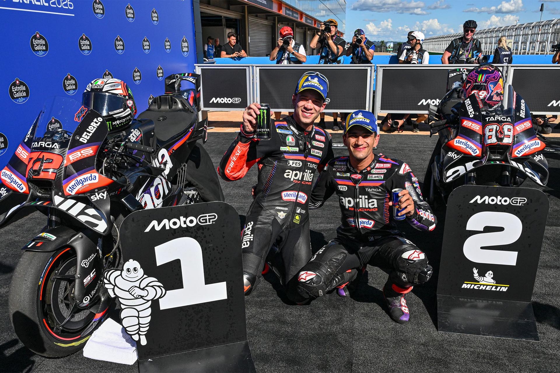 Aprilia lograba un 1-2 en Brasil