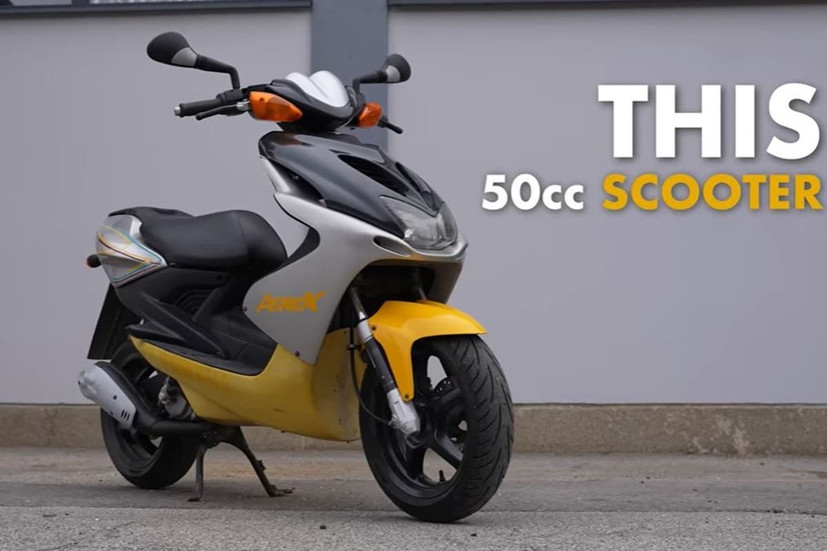 Como convertir un anticuado Yamaha Aerox 50 cc en la máquina de acrobacias del mismísimo Rok Bagoros