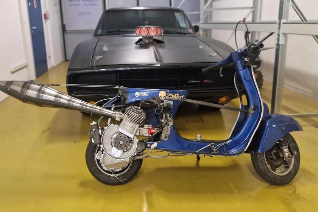 Es una Vespa, sí, pero tiene más de 100 CV y roza los 200 km/h de punta