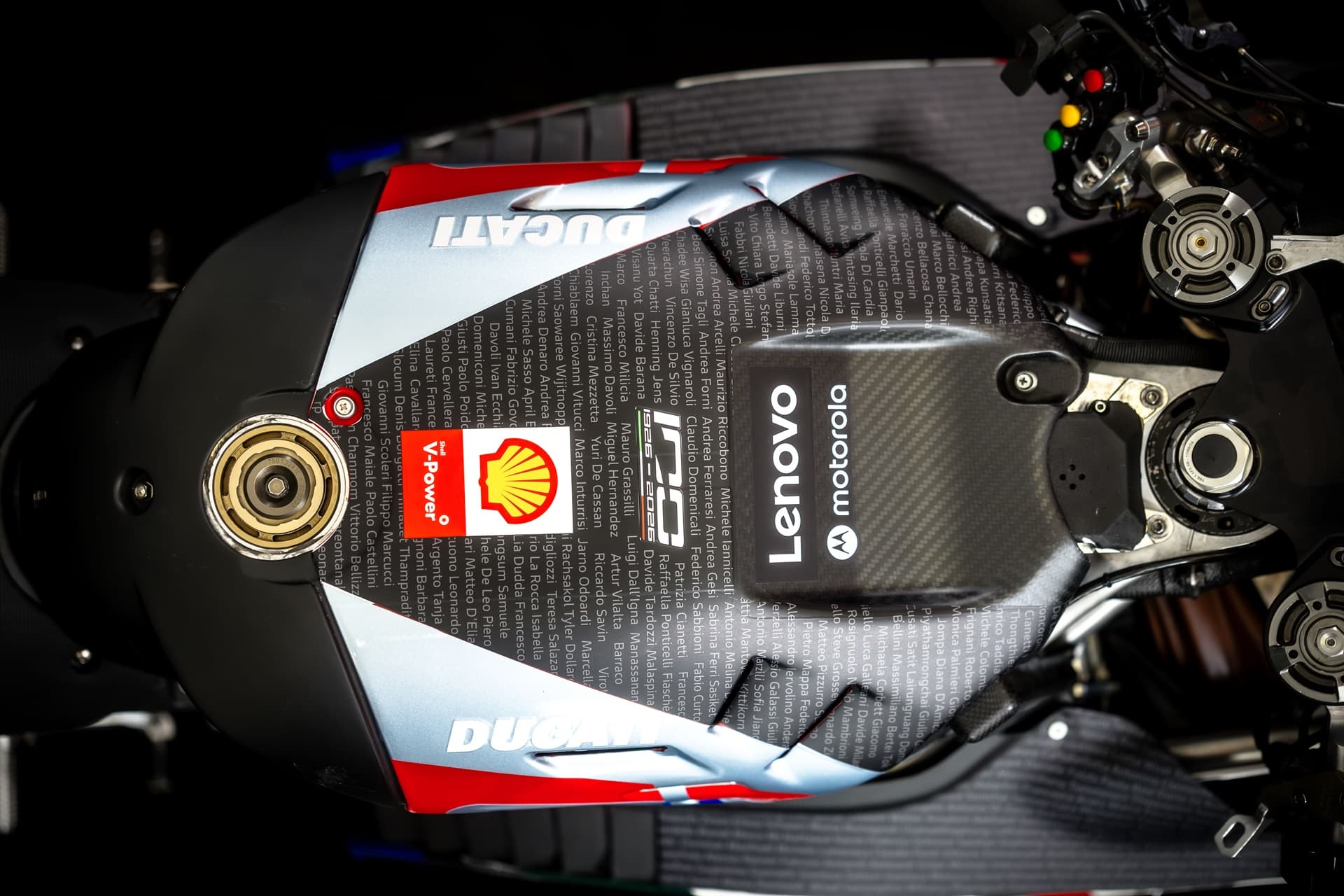 Las Ducati Desmosedici GP oficiales se visten de Centenario durante la celebración del GP de Italia