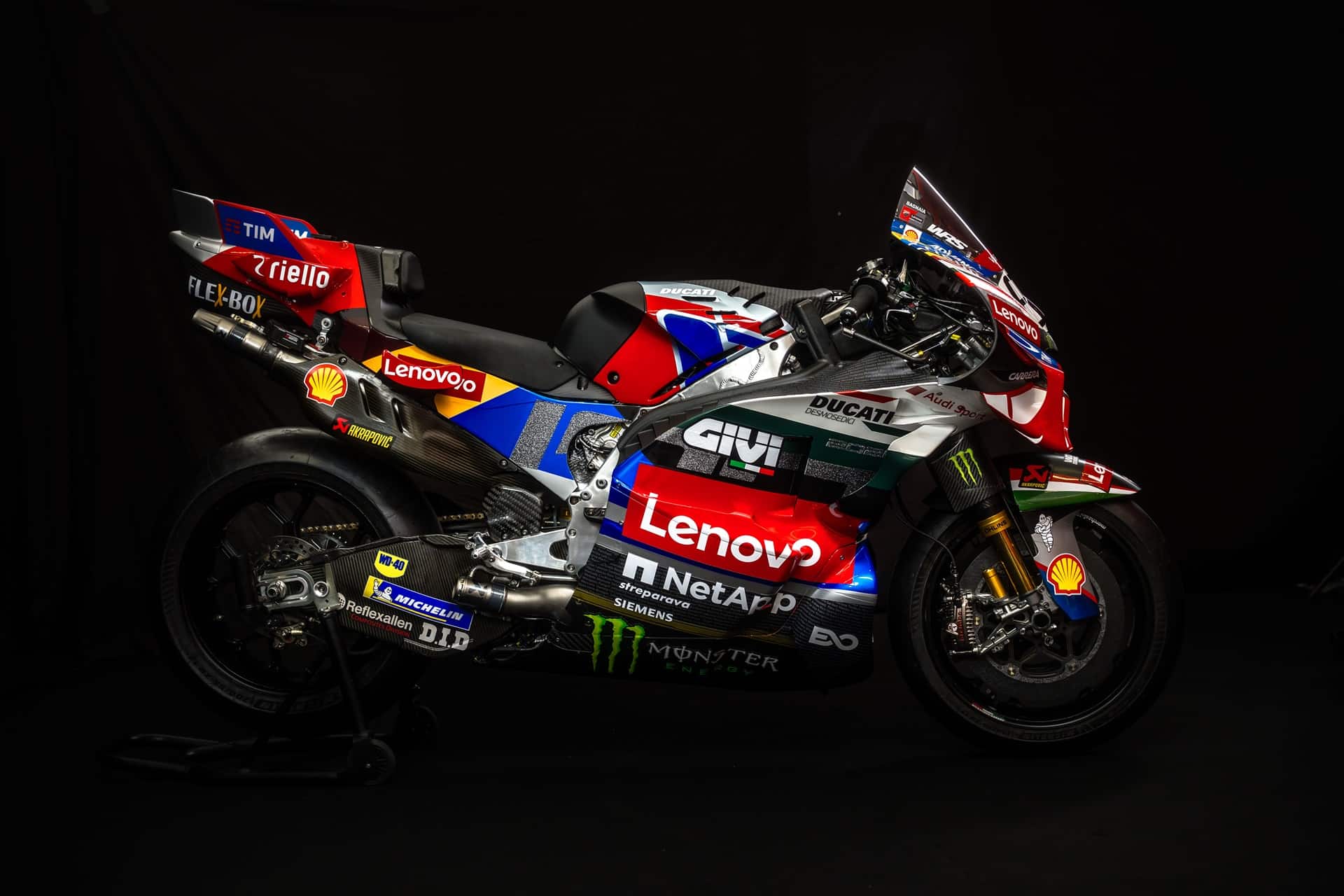 Las Ducati Desmosedici GP oficiales se visten de Centenario durante la celebración del GP de Italia