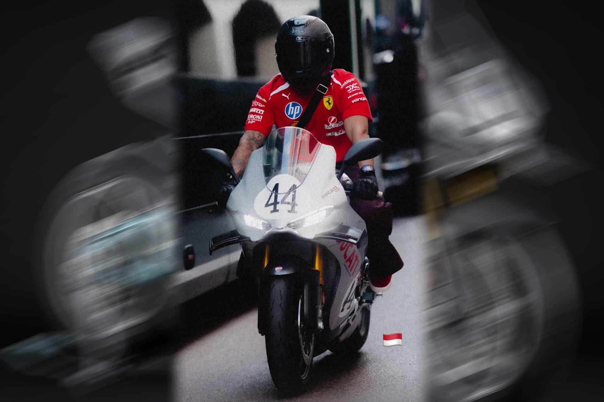 Lewis Hamilton deja ver de nuevo en moto en Mónaco y lo hace con un modelo muy exclusivo y especial