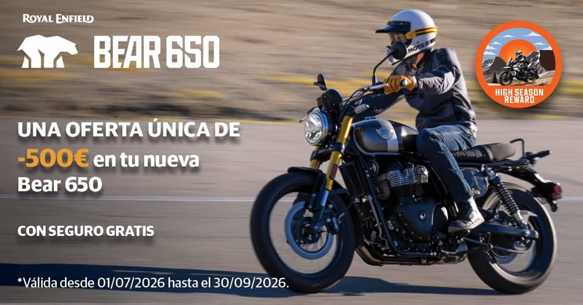 Royal Enfield una campaña comercial veraniega con hasta 500 euros de descuento