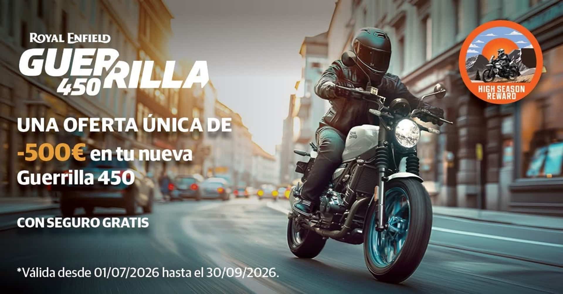 Royal Enfield una campaña comercial veraniega con hasta 500 euros de descuento