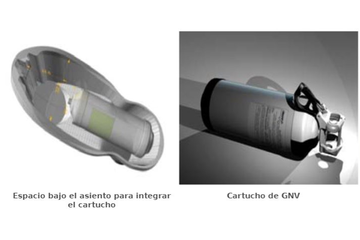 Este Yamaha XMax con cartuchos de camping gas GNC existe