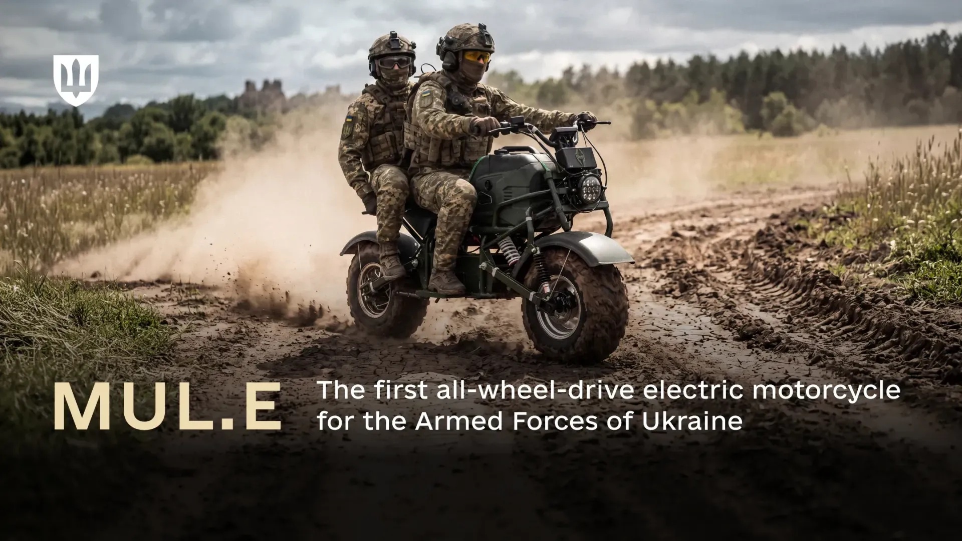 Ucrania mete en combate la MUL.E, la primera moto eléctrica 2×2 del mundo que puede pisar una mina sin detonarla