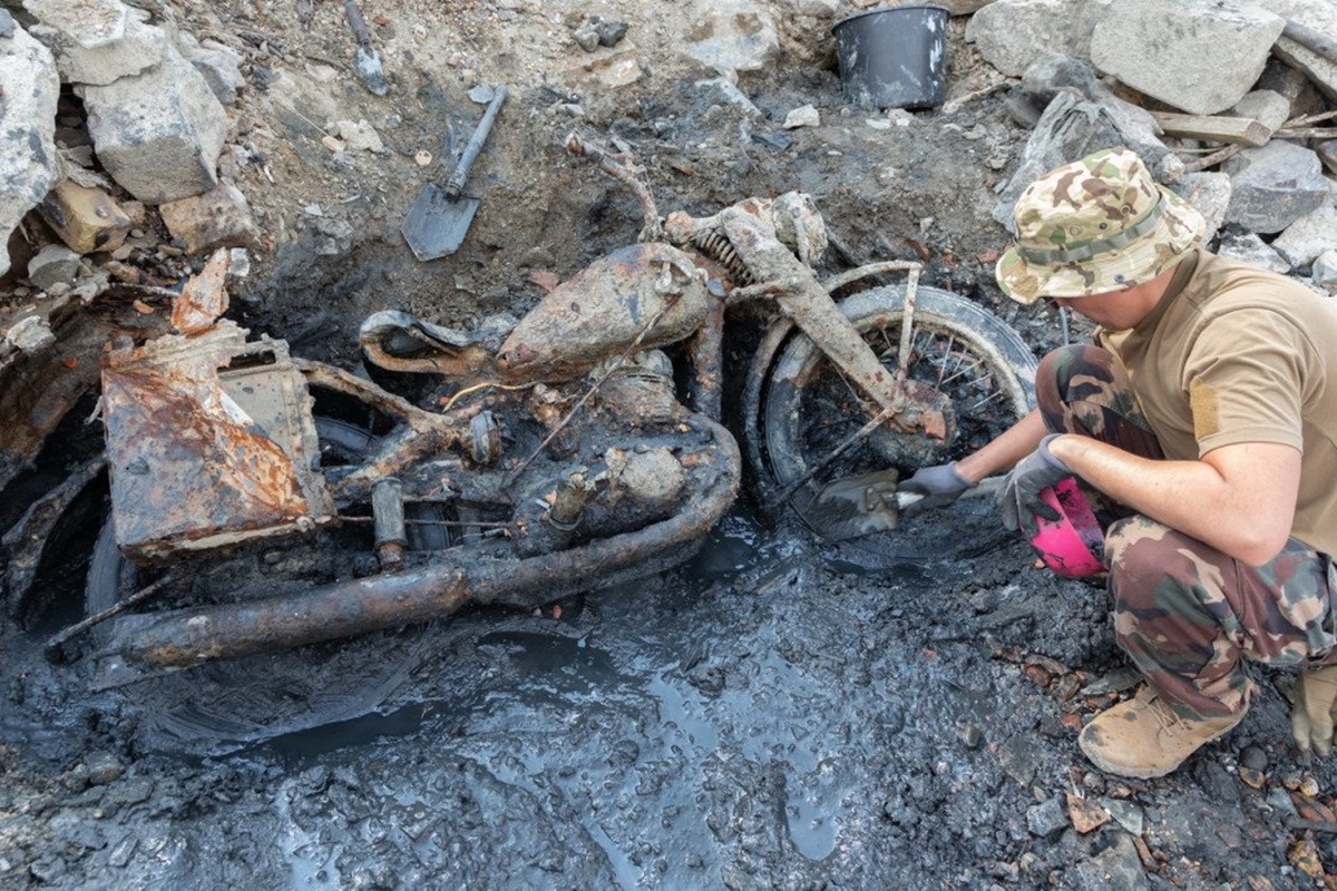 Descubierta en aguas del Danubio una DKW NZ 350-1 de la Segunda Guerra Mundial