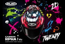 HJC lanza su nueva edición limitada “Funky Diablo” sobre su modelo insignia el RPHA 1 V2 Carbon