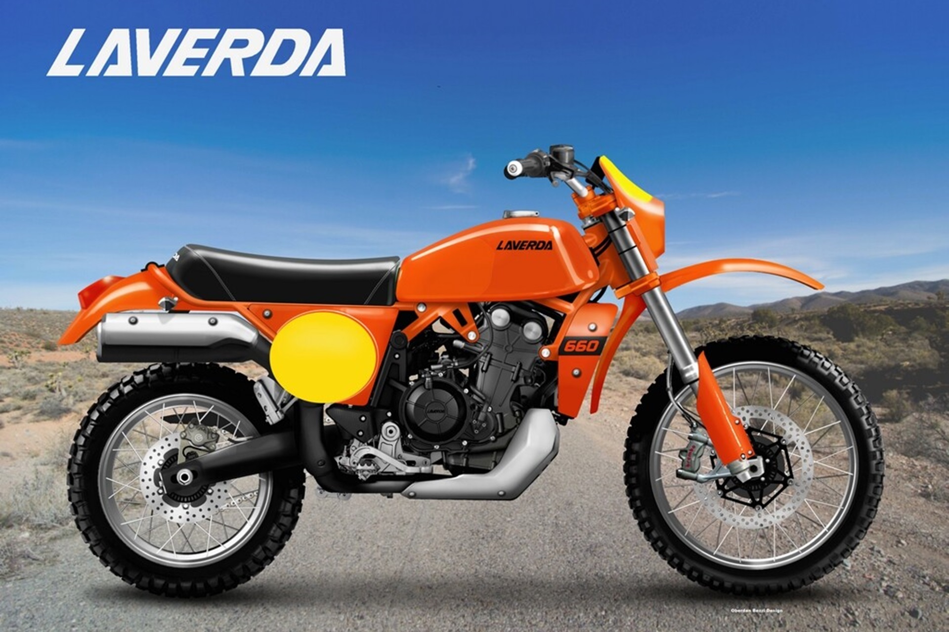 Laverda LA-1 660 by Oberdan Bezzi: La off-road de estilo clásico y mecánica Aprilia que podría sellar el resurgimiento de la marca