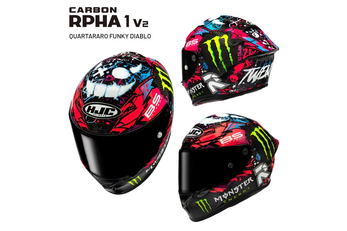 HJC lanza su nueva edición limitada “Funky Diablo” sobre su modelo insignia el RPHA 1 V2 Carbon