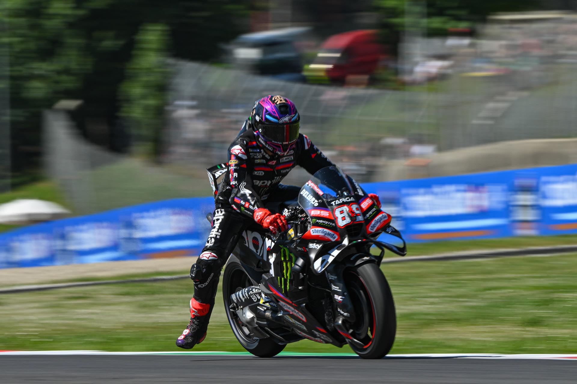 La Aprilia era la moto de referencia en el GP de Italia y la Ducati de 850 no está tan lejos