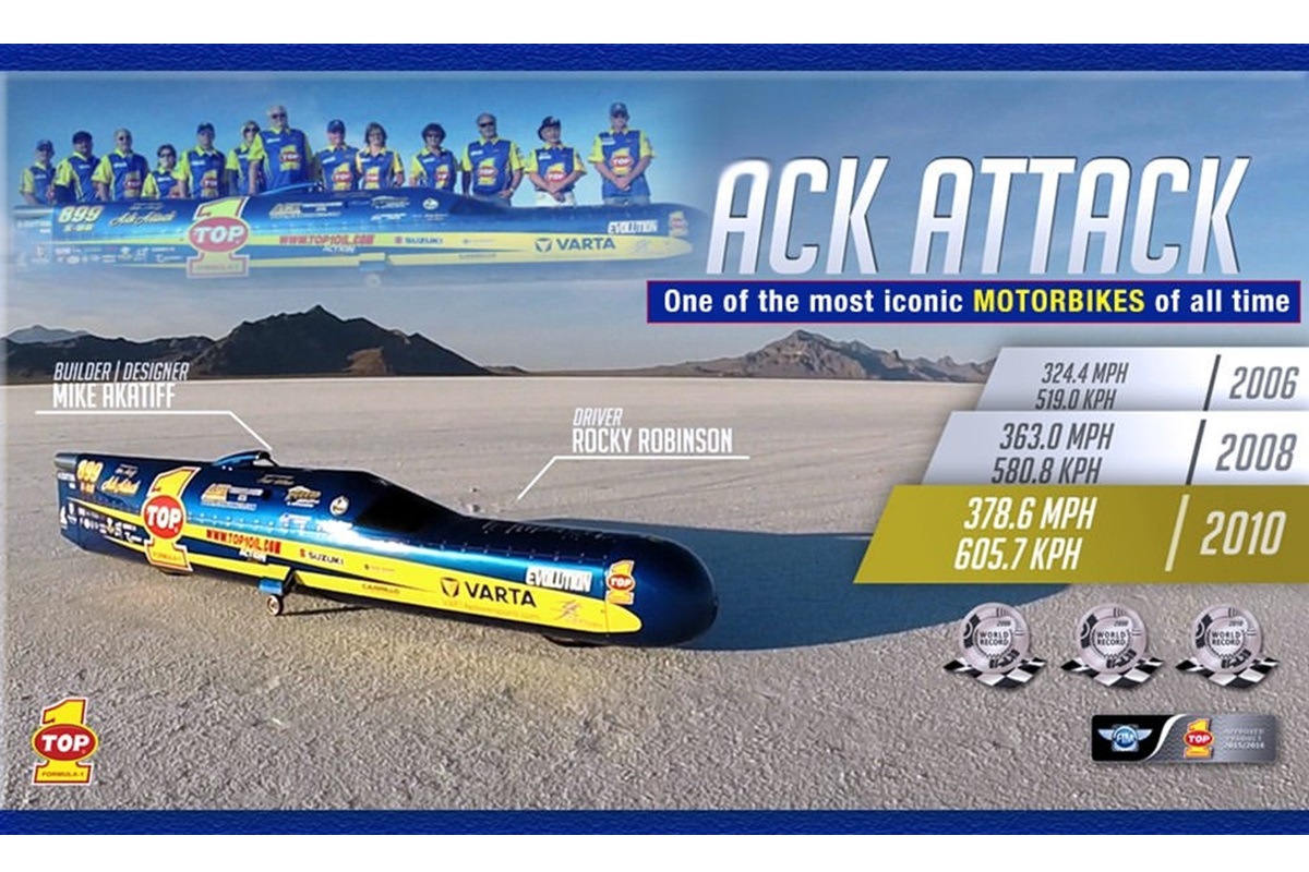 ACK Attack, “la moto” más rápida del planeta, intentará superar su propio récord el próximo mes de octubre