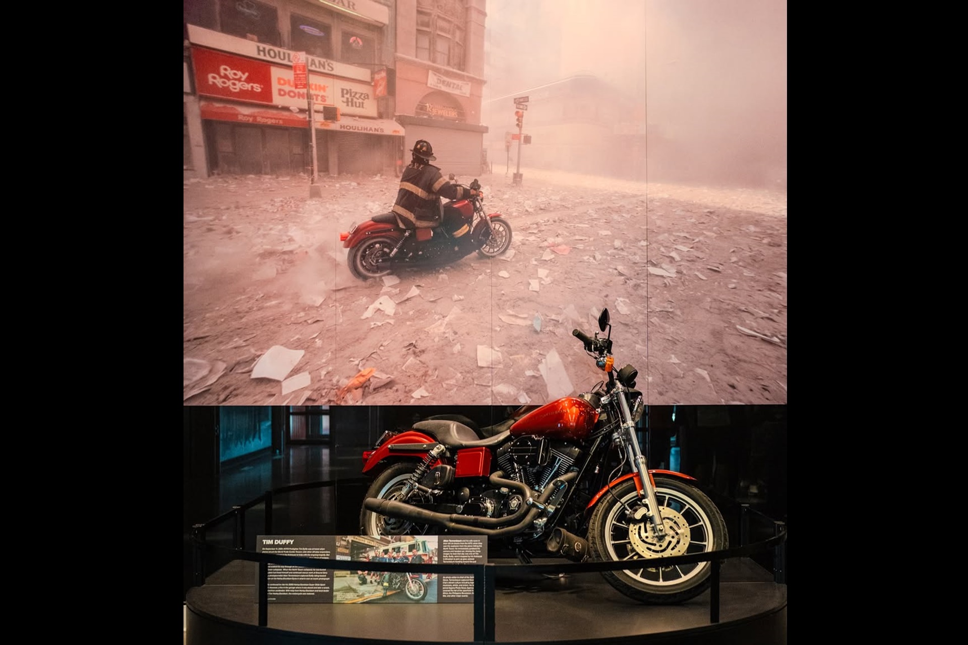La mítica Dyna Super Glide Sport de los atentados del 11-S pasa a estar expuesta en el Museo Harley-Davidson