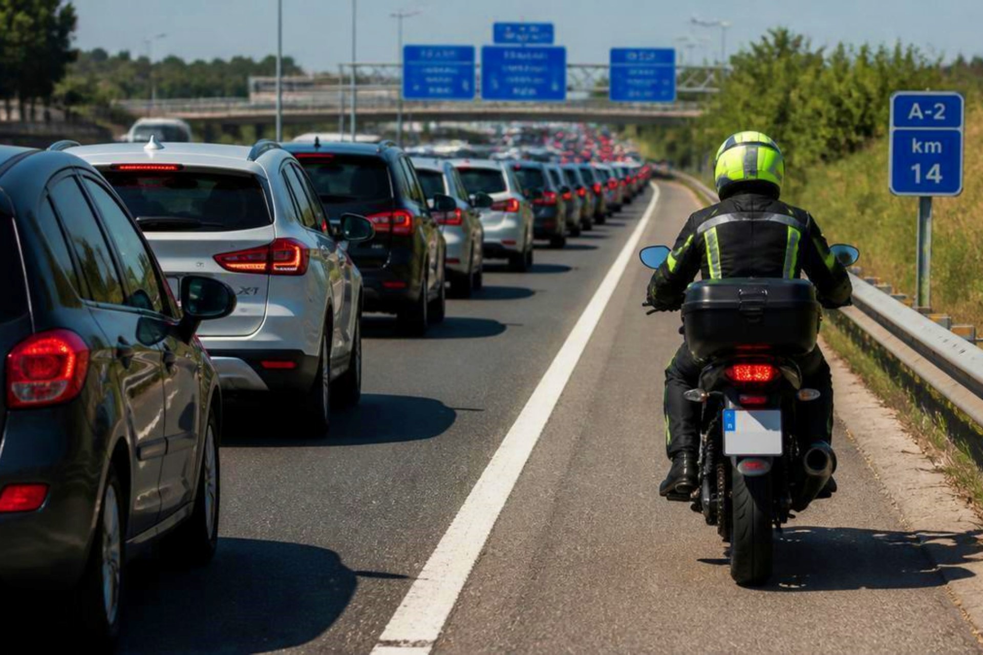 Motos por el arcén en atascos BOE DGT 2026