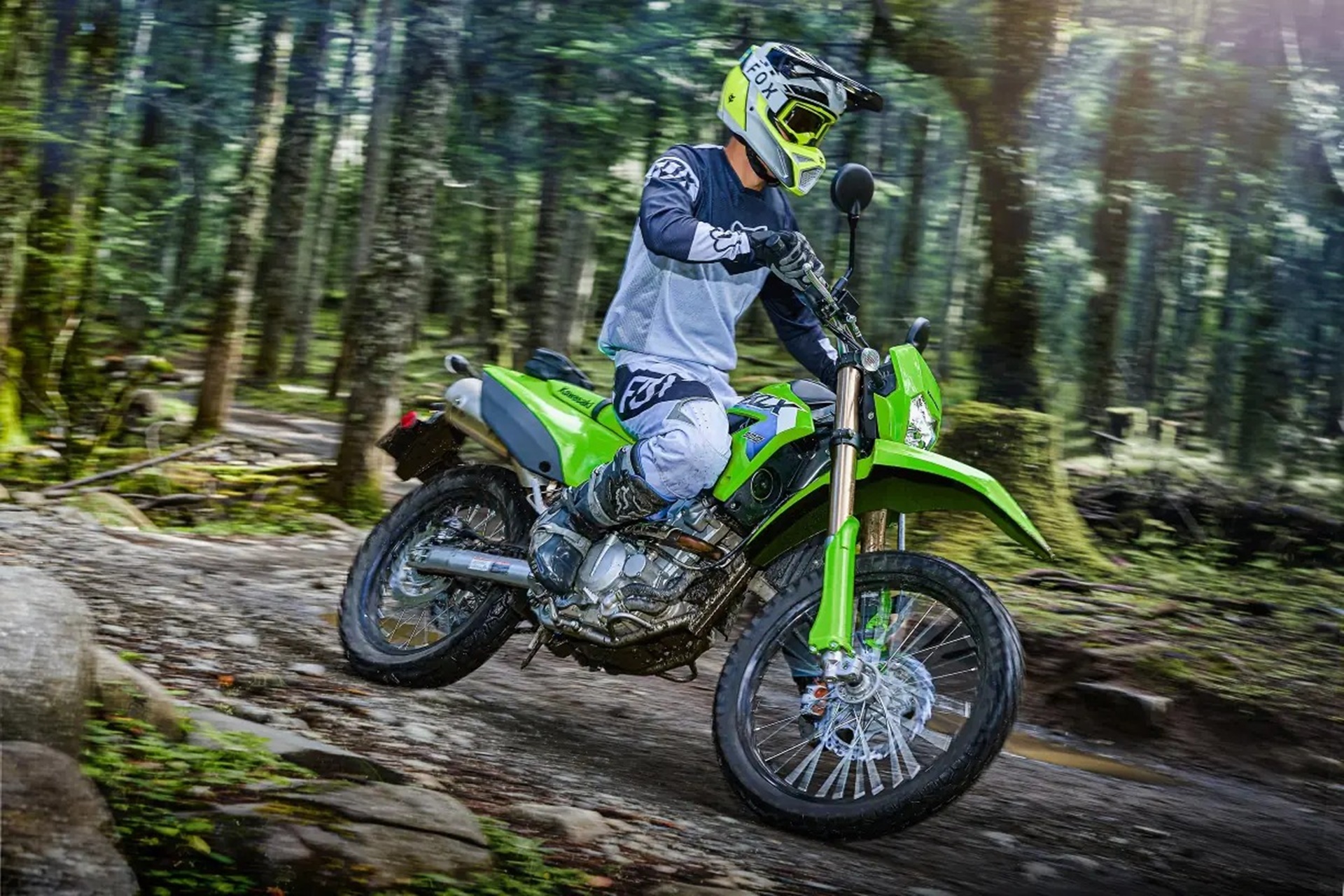 Kawasaki presenta su nueva gama KLX300 2027 con hasta cuatro variantes donde elegir