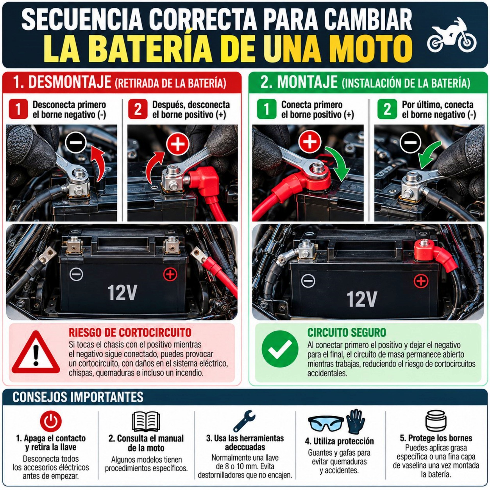 Como cambiar bateria de moto