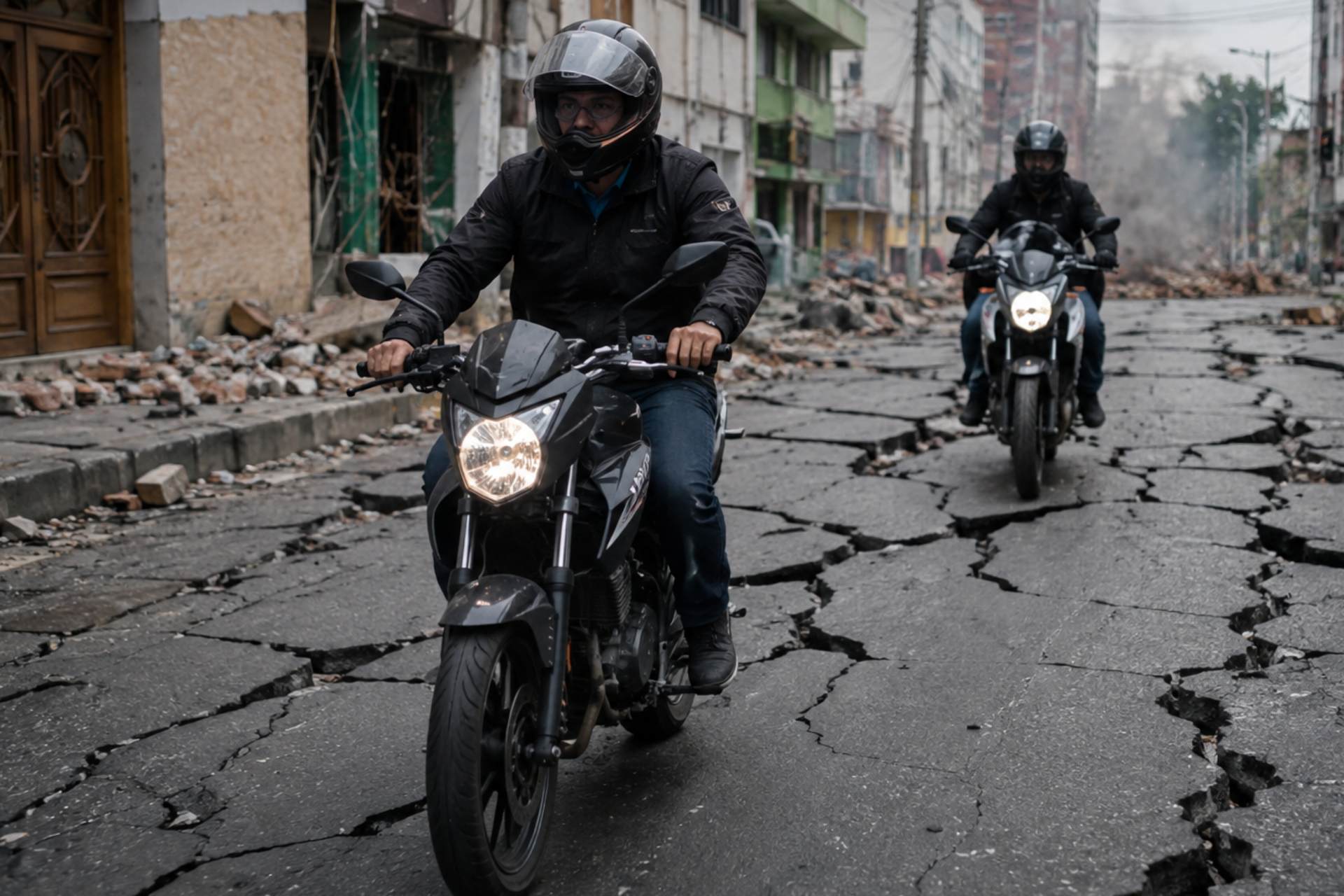 ¿Cómo manejar una motocicleta de forma segura durante un sismo?