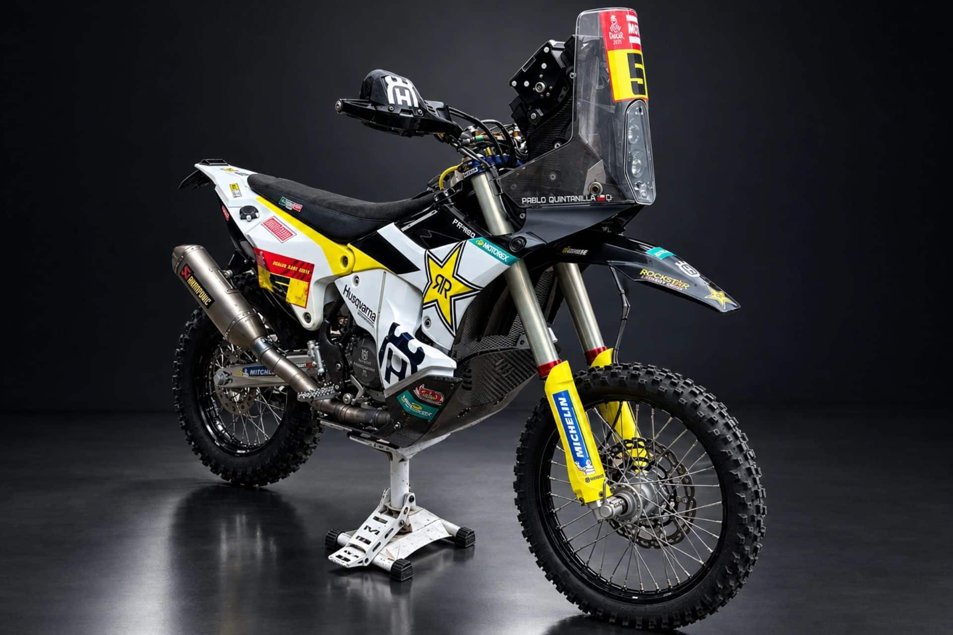 La Husqvarna que llevó al podio del Dakar 2020 a Pablo Quintanilla y su noble misión