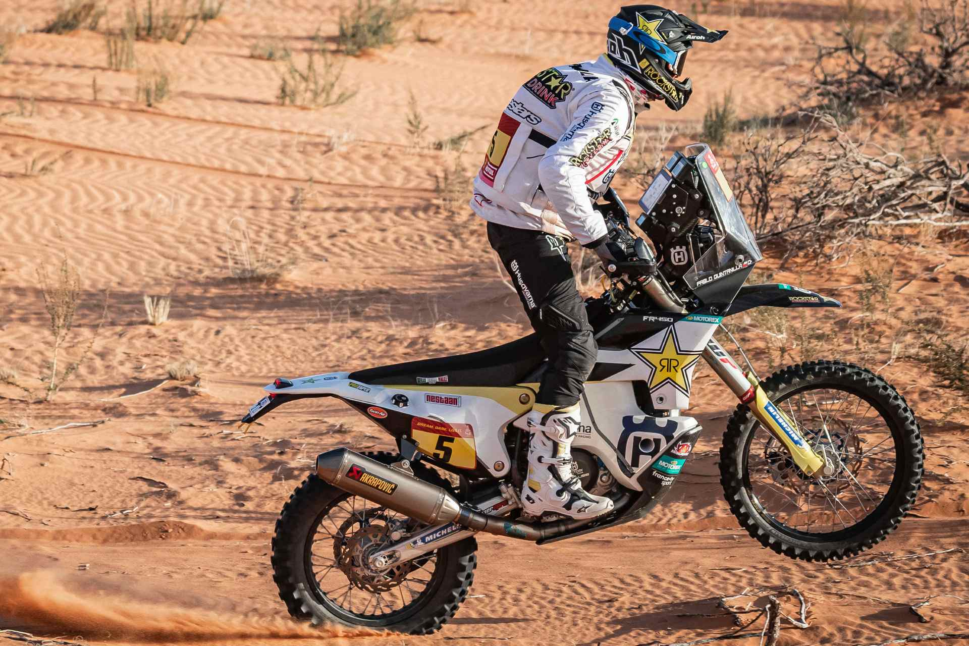 La Husqvarna que llevó al podio del Dakar 2020 a Pablo Quintanilla y su noble misión