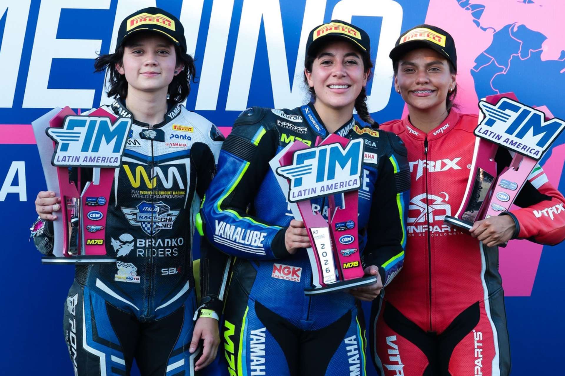 Isis Carreño se lleva el Yamaha R3 bLU cRU. Sara Varón, brilló en Brasil