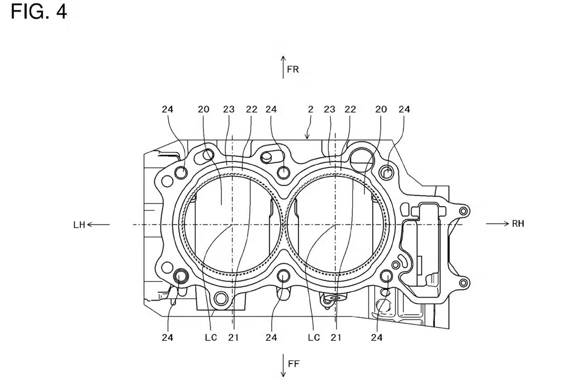 Honda patenta un motor bicilíndrico de "diseño simplificado"