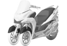 KYMCO prepara un nuevo scooter de 3 ruedas de aspecto compacto y un diseño específico del tren delantero