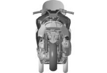 KYMCO prepara un nuevo scooter de 3 ruedas de aspecto compacto y un diseño específico del tren delantero